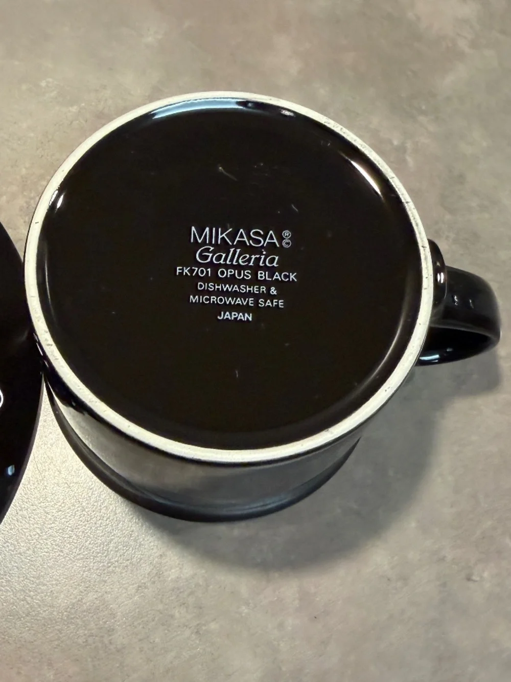 Mikasa Opus Black Cup & Saucer